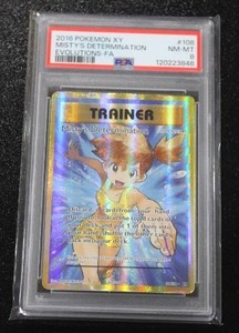lot 46 image: 2016 Pokemon XY Evolutions Mistys Determination #108108 PSA 8