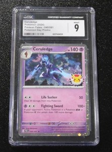 lot 52 image: 2024 Pokemon Day Promo Ceruledge #040091 CGC 9