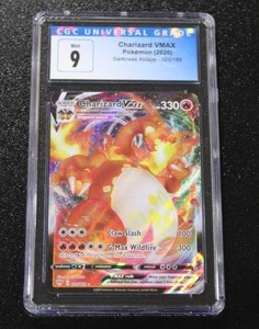 lot 53 image: 2020 Pokemon Darkness Ablaze Charizard VMAX #020189 CGC 9