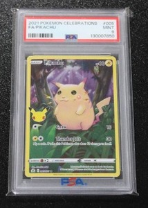 lot 62 image: 2021 Pokemon Celebrations Pikachu #005025 PSA 9