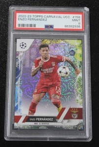 lot 73 image: 2022-23 Topps Carnaval Enzo Fernandez #158 PSA 9 Rookie Card