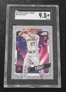 lot 78 image: 2024 Topps Cosmic Chrome Mike Trout #33 SGC 9.5