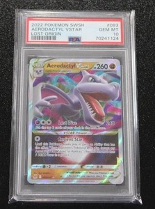 lot 91 image: 2022 Pokemon Lost Origin Aerodactyl VSTAR #093096 PSA 10
