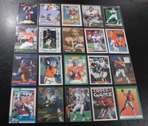 lot 96 image: John Elway Football Card Lot  20 Cards