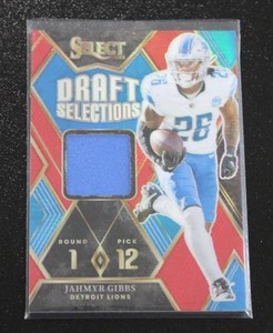 lot 101 image: 2023 Select Draft Selections Jersey Relic Jahmyr Gibbs Rookie Card