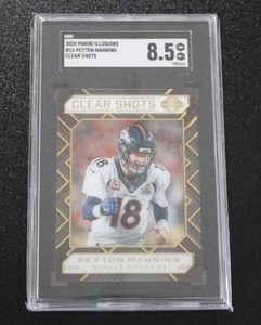 lot 104 image: 2020 Illusions Clear Shots Peyton Manning #16 SGC 8.5