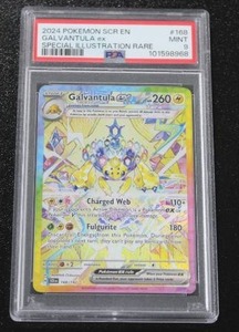 lot 105 image: 2024 Pokemon Stellar Crown Galvantula EX #168142 PSA 9