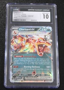 lot 106 image: 2023 Pokemon Obsidian Flames Charizard EX #125197 CGC 10