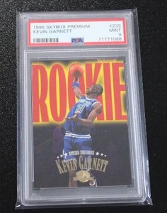 lot 122 image: 1995-96 Skybox Premium Kevin Garnett #233 PSA 9 Rookie Card