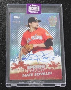 lot 125 image: 2025 Topps Archives Nate Eovaldi Autogaph 520  Only 20 Exist