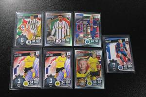 lot 151 image: Mixed Players Soccar Trading Cards  7 Cards  Haaland - Mbappe - Ronaldo