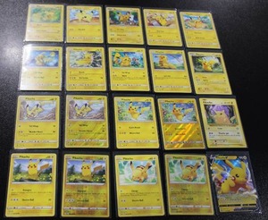 Pokemon Pikachu TCG Card Lot | 20 Different Cards