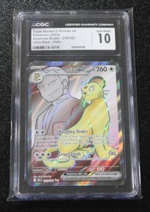 lot 169 image: 2025 Pokemon Destined Rivals Persian EX #219182 CGC 10