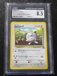 lot 201 image: 2000 Pokemon Black Star Promo Jigglypuff #7 CGC 8.5