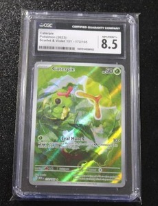 lot 203 image: 2023 Pokemon 151 Caterpie #172165 CGC 8.5
