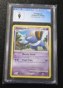 lot 210 image: 2008 Pokemon POP Series 8 Croagunk #1317 CGC 9