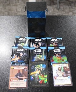 lot 219 image: Star Wars Unlimted Legends of the Force Pack Lot w 2 Promo Cards  6 Packs