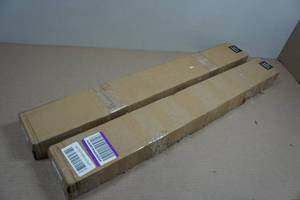 lot 17 image: 2 Cordless 1 Vinyl Mini Blinds - 30x48 Gold Alabaster