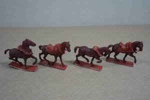 lot 98 image: Vintage Painted Lead Horses