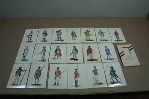 lot 101 image: Vintage Soldiers of the American Revolution Post Cards