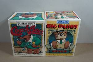 lot 244 image: Lands End Stuffed Limited Edition Rugby Bears - Coach Bear & Big Daddy