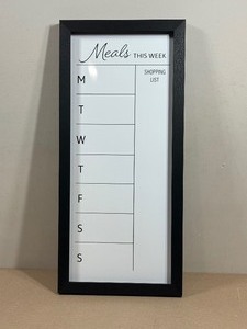 lot 19 image: Dry Erase Weekly Meal Planner Board - 11x24 Black