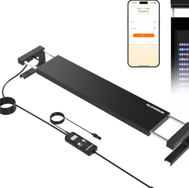 lot 117 image: Glowrium Aquarium Light Smart Reef with Bluetooth and Wifi 36 to 48 $169.99 Retail - Brand New