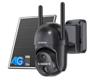 lot 99 image: 4G LTE Solar Security Cellular Camera Wireless Outdoor 360 Black $59.99 Retail - Brand New