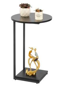 lot 109 image: Small C Shaped End Table Black $34.99 Retail - Brand New