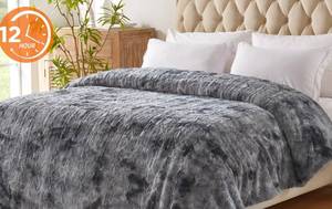 lot 110 image: Electric Heating Blanket Queen Grey $109.99 Retail - Brand New