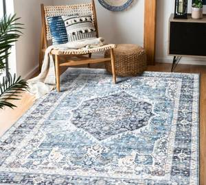 lot 128 image: Area Rug 53 x 7 Grey $44.99 Retail - Brand New