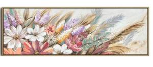 lot 141 image: Colorful Flower Framed Canvas 13.5 x 40 $69.99 Retail - Brand New