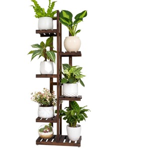 lot 142 image: Wood Plant Stand 6 Tier for Indoors or Outdoors $51.99 Retail - Brand New