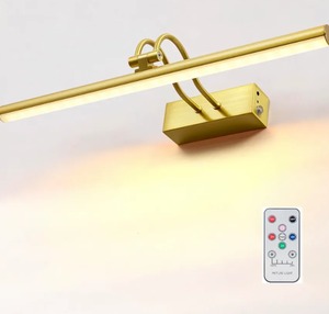 lot 145 image: Picture Light for Wall Cordless Gold 20 $46.99 Retail - Brand New