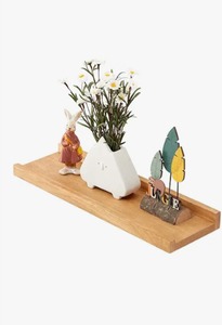 lot 159 image: Oak Floating Shelf 20 Wood $32.99 Retail - Brand New