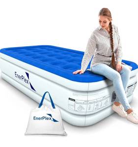 lot 181 image: Self Inflating King Double Stack Air Mattress $169.99 Retail - Brand New