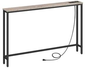 lot 207 image: Console Table with Outlets 47.2 Greige $54.99 Retail - Brand New