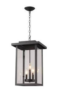 lot 211 image: Outdoor Pendant Light Exterior Hanging Lantern $141.99 Retail - Brand New