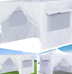 lot 213 image: 4 Piece Canopy Sidewalls 10ft x 10ft White $59.99 Retail - Brand New