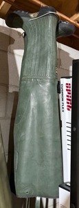 Insulated Chest Waders Rubber Bootfoot Green Size 12 Fair Condition