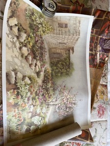 Limited Edition Garden Courtyard Art Print 87195 Dated 1996 Rolled