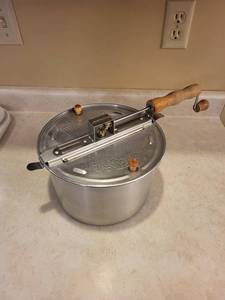 Whirley-Pop Popcorn Popper - The Genuine Stovetop Maker w Wooden Handles