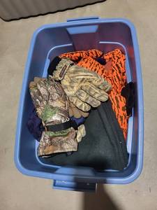 Orange Tiger Stripe Jacket with Camouflage Gloves - Size 96