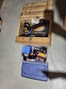 Sponge N Shine Leather & Shoe Care Kit in Wooden Box - Mink Oil, Kiwi Oil, Brush