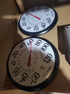 Two Taylor Outdoor Thermometers - 0-120°F  -60 to 50°C (Lot of 2)