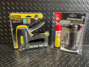 lot 1 image: Stanley CT10X Cable Tacker 2-in-1 & Gardner Bender Heat Shrink Torch Kit