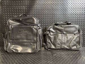 lot 92 image: Jack Links Beef Jerky Leather bag and leather Messenger Bag (Lot of 2)