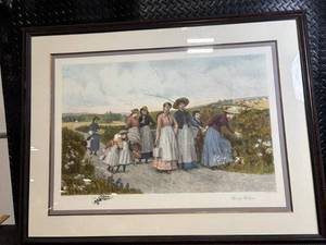 lot 127 image: Jennie Brownscombe Berry Pickers Framed Print
