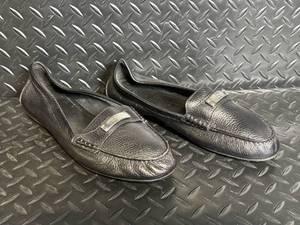lot 192 image: Coach Leather Loafers - Black - Slip-On Moccasin Style