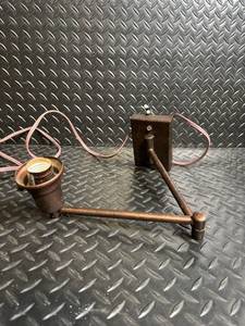 lot 149 image: Vintage Copper Lamp with Adjustable Arm and Wall-Mount Socket